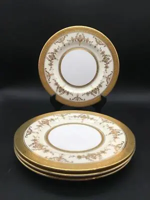 Set Of 4 Minton Riverton K227 7 3/4  Salad Plates - Lot Ch7026 • $499.95