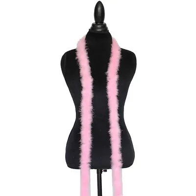 Candy Pink 15 Grams Marabou Feather Boa 6 Feet Long Crafting Sewing Trim • $8.95