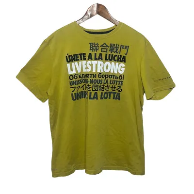 Nike T Shirt Short Sleeve Livestrong  International Mens Size XL Yellow Dri Fit • $9.40