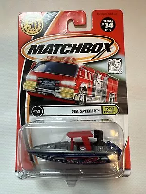 Matchbox 1/64 Diecast To The Rescue Sea Police Blue Sea Speeder D3 • $7.99