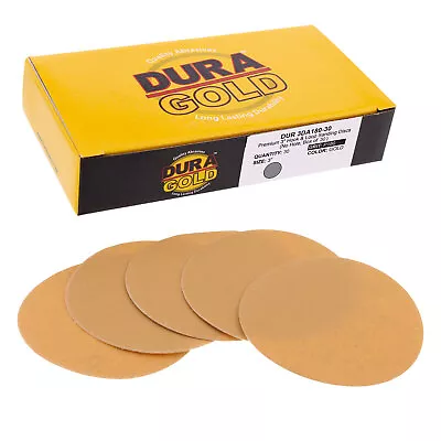 180 Grit 3  Gold Hook & Loop Sanding Discs DA Sanders - Box Of 30 Sandpaper • $9.99