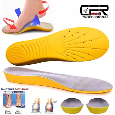 Memory Foam Orthotic Shoe Insoles Flat Feet Arch Support For Plantar Fasciitis • $18.18