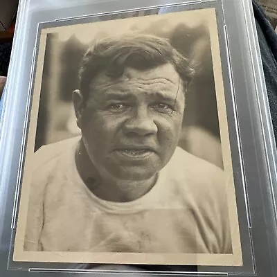 1930’s Babe Ruth Photo PSA Graded Type 2 7x9 Encapsulated • $950