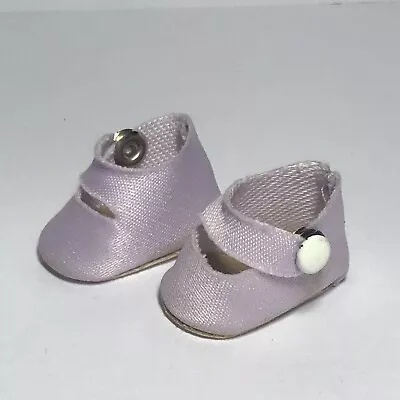 Madame Alexander Doll Shoes ~ Lilac Shoes Satin Mary Janes Snaps For 8  Doll • $11.99