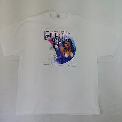 VTG Fathom T-shirt Michael Turner Crossover Tour Art Signed 2000 Sexy XL Tomb  • $191.92