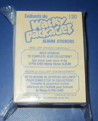 1982 Opc Opee Chee Wacky Packages Album Sticker Set 1 - 120 @@ Super Rare @@     • $1500