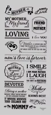 My Loving Mom Mother Family Phrase Word Scrapbook Stickers 5”x12” • $2.99