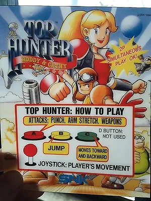 Top Hunter Neo Geo Mini Arcade Marquee • $9.95
