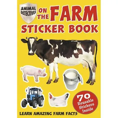 On The Farm A4 Sticker Book Reusable Colour Stickers Animal Tractor Farmer Gift • £3.25