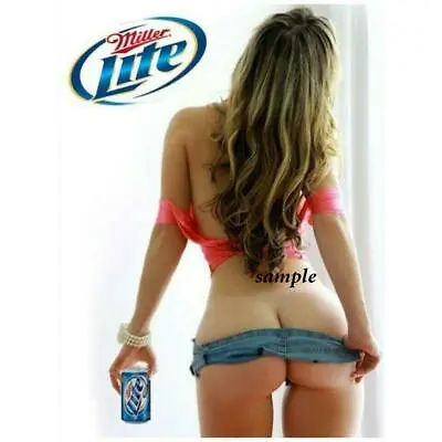 Miller Lite Beer Girl Refrigerator Locker Glossy Magnet Man Cave Gag Gift Sexy • $5.94