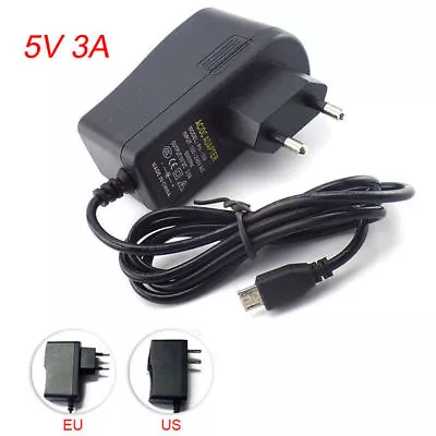 5V 3A Micro USB Charger Adapter Cable Power Supply For Raspberry Pi B+US EU Plug • $7.69