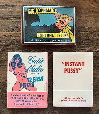 Condom Novelty Lot - VTG 1970s Cutie Nudie Mermaid Fortune Teller Instant P***** • $12.99