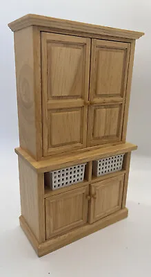 £15 • Buy Dolls House Kitchen Cupboard With Baskets In 1/12th Scale Pine (80)