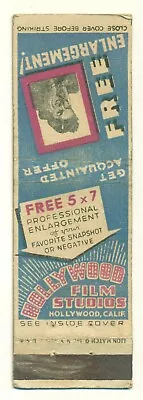 VTG Match Book Cover Hollywood Film Studios Purple Frame MC1. • $4.99