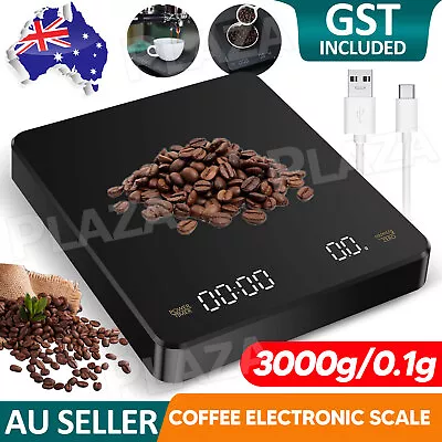 Kitchen Electronic Digital Coffee Scale W/ Timer High Precision Display 3Kg/0.1g • $16.95