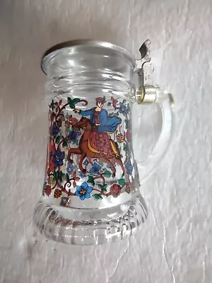 Original BMF Schnapskrugerl Enamel Painted Miniature Stein 3” Tall Putter Lid • $12.49