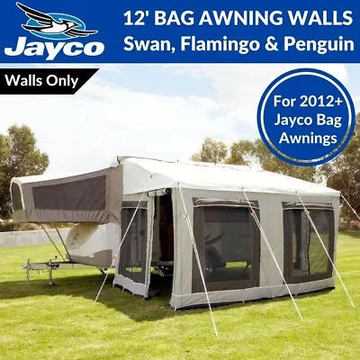 12' Ft Jayco Bag Awning Annexe Walls Only For Swan & Flamingo Camper Trailer • $950