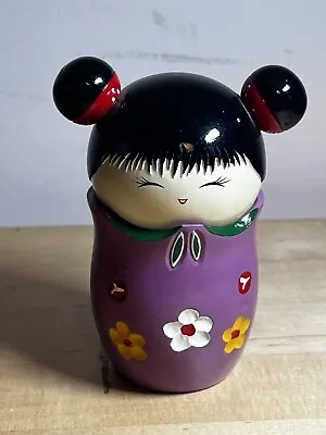 Japanese Traditional Wooden Painted Kokeshi Doll • £13