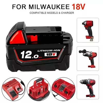 For Milwaukee M18 Lithium 8.0 9.0 12.0 AH Extended Capacity Battery 48-11-1860 • $43