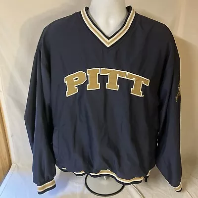 Team Athletics Mens Windbreaker Windshirt Blue Medium Pitt Pittsburgh Panthers • $24.99