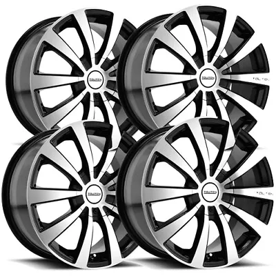 (Set-4) Touren TR3 15x7 4x100/4x4.5  +40mm Black/Machined Wheels Rims 15  Inch • $403.96