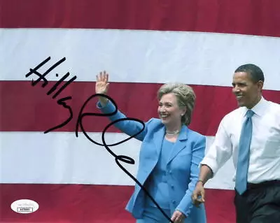 Hillary Clinton Signed Autograph 8x10 Photo W/ President Barack Obama JSA COA • $299.99