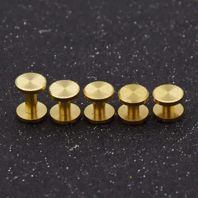 £2.77 • Buy 5pcs Solid Brass Binding Chicago Screws Nail Stud Rivets For Photo Album Leather