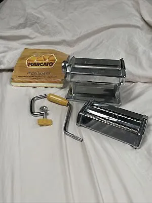 Marcato Atlas Pasta Maker Model 150 Deluxe Hand Crank Machine Made In Italy • $29.99