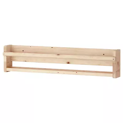 IKEA Wall Shelf - 70cm Pine Wood Storage Organizer Bookshelf & Rack For Kid Room • £24.12