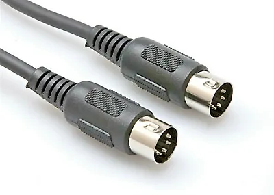 Midi Cable 2M 4 Core 5 Pin Midi Din Plug To Plug Audio Cable Lead 200cm • £3.19