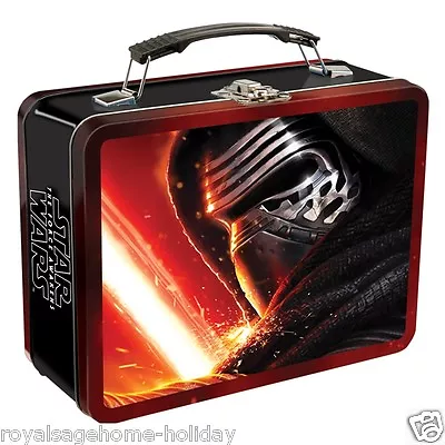  Star Wars The Force Awakens Large Tin Tote Lunchbox School Container 99470 • $14.99