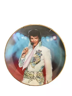 Elvis Presley ‘The Legend’ Bradford Exchange Collection Plate W/ Diamond  Ring • $10