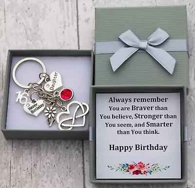  Personalised Birthday Gift Keyring Mum Daughter Sister Nana-18th 21st 30th+ BOX • £5.99