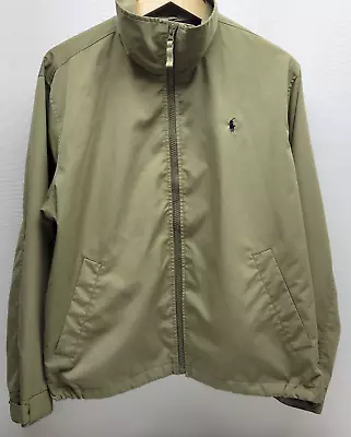Polo Ralph Lauren Men's L Full Zip Windbreaker Rain Resistant Golf Jacket Vntg • $34.98