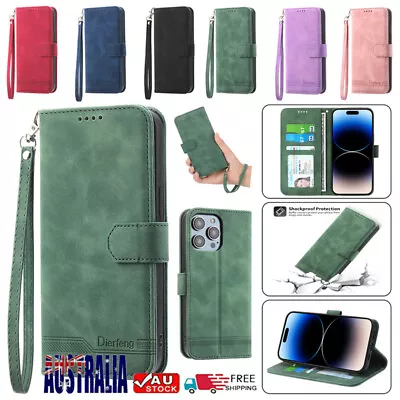 Flip Leather Case Wallet Cover For IPhone 15 14 13 12 11 Pro Max XS XR 8 7 Plus • $12.89