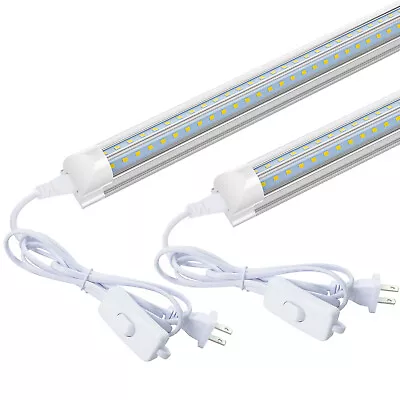 2FT 4FT 6FT 8FT T8 Integrated LED Shop Light Fixture 6500K LED Tube Light Bulbs • $78.28