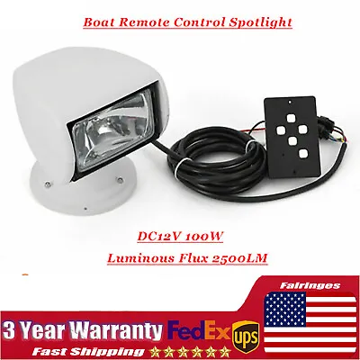 Marine Boat Spotlight Remote Control Searchlight Light Truck Car 12V 100W NEW • $89