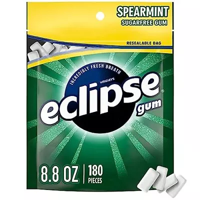 ECLIPSE Spearmint Sugarfree Chewing Gum 180 Piece Bag • $13.28