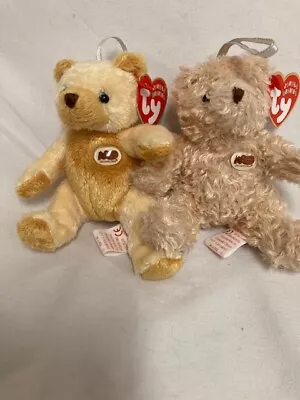 Ty Beanie Baby -CORNBREAD & HERSHEL 4 MINI CRACKER BARREL EXC Plush New MWMT's • $24.95