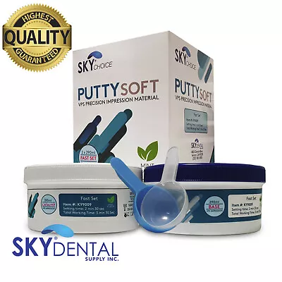 Dental Putty Fast / Regular Set PVS VPS Impression Material Mint Hexa 2 X 300 Ml • $33.89