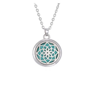 $12.94 • Buy Aromatherapy Oil Diffuser Locket Pendant Necklace Perfume Essential Mandala