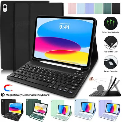 Bluetooth Keyboard Case Cover For IPad 6/7/8/9/10th Generation Air 3 4 5 Pro 11  • £11.99