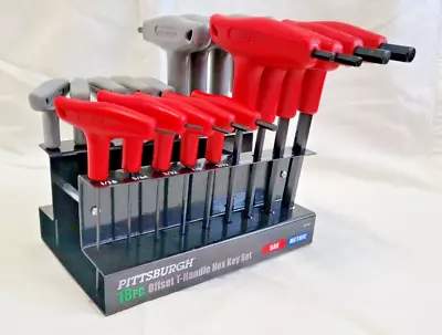 18 Pc SAE & Metric T Handle Allen Wrench Ball End Hex Key Set • $33.55