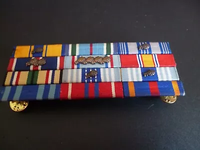 U.s.air-force  Medal Ribbon Bar With 12 Ribbons And Lots Of Oak- Leaf Clusters.. • £32