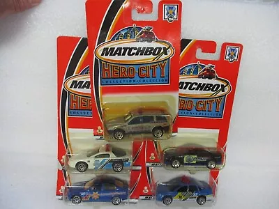 Matchbox China Superfast 2003 Hero City Lot Of 5 POLICE Vehicles Carded • $3.95