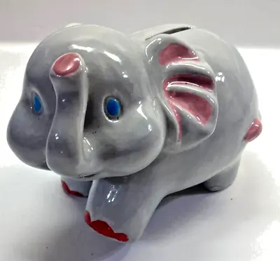 Vintage Ceramic Elephant Money Piggy Coin Cash Bank • $8.25