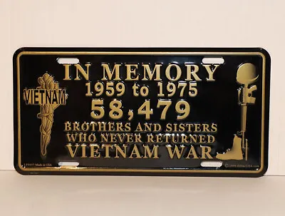 In Memory Vietnam War License Plate - Metal • $6.95