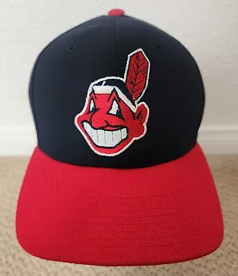 Vintage 80's New Era Pro Design Model Cleveland Indians Snapback OSFA Hat • $84.99