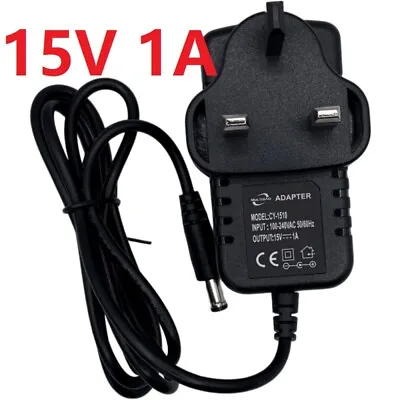 15V 1A  AC/DC Power Supply Adapter 5.5mm*2.1mm Jack UK Plug Converter Charger  • £5.98