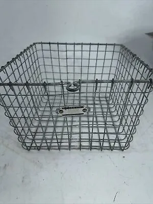 Vintage Wire Gym Locker Basket Swimming Pool Old Number Tag Silver 398-23B • £34.06